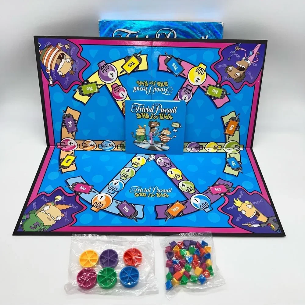 Hasbro TRIVIAL PURSUIT DVD FOR KIDS Season 1  2-6 Players Ages 8-12 Open Box New